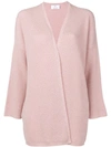 ALLUDE ALLUDE OPEN CARDIGAN - PINK