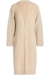AGNONA WOMAN RIBBED WOOL AND CASHMERE-BLEND CARDIGAN BEIGE,AU 1016843419652340