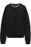 THEORY WOMAN OPEN-KNIT TOP BLACK,GB 6200568457421211