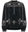 ISABEL MARANT DYRON EMBROIDERED SILK BLOUSE,P00322983
