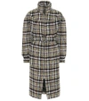 MIU MIU CHECKED WOOL-BLEND COAT,P00342251