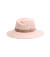 RAG & BONE Light Pink Zoe Fedora Hat,210000034996
