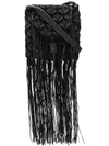 SAINT LAURENT SAINT LAURENT LONG FRINGE SATCHEL BAG - BLACK