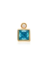 ANNI LU Blue Bling gold plated crystal stud