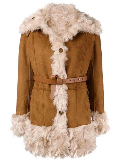 Urbancode Eco Shearling Coat In Cookie