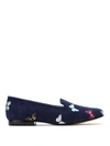 Blue Bird Shoes Suede Borboletas Slippers In Blue
