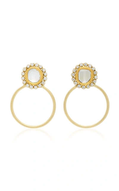 Amrapali Women's Kundan 18k Gold And Diamond Hoop Earrings