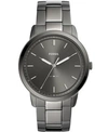 FOSSIL MEN'S MINIMALIST SMOKE STAINLESS STEEL BRACELET WATCH 44MM