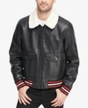 TOMMY HILFIGER MEN'S BOMBER JACKET WITH SHERPA COLLAR