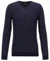 HUGO BOSS BOSS MEN'S SLIM-FIT MERINO WOOL SWEATER