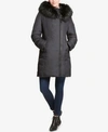 DKNY FAUX-FUR-TRIM HOODED PUFFER COAT, CREATED FOR MACY'S