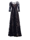 RENE RUIZ Embellished A-Line Gown