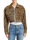 RE/DONE Leopard Print Cropped Jacket