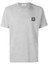 Stone Island Grey Logo-appliquéd Cotton T-shirt In Grey