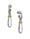 KONSTANTINO Pythia Crystal, Sterling Silver & 18K Yellow Gold Post Earrings