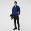 BURBERRY Rib Knit Wool Cashmere Blend Half-zip Sweater,80040211