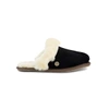 MAHI LEATHER Classic Women's Black Sheepskin Slippers