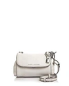 Marc Jacobs Mini The Boho Grind Leather Shoulder Bag - White In Porcelain/silver