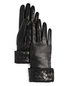 BLOOMINGDALE'S WOVEN DETAIL LEATHER GLOVES - 100% EXCLUSIVE,80052227STUOLA