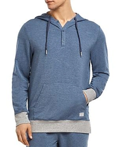 2(x)ist Men's Hooded Henley Sweatshirt In Denim Heather