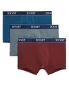 2(x)ist Essentials Boxer Briefs, Pack Of 3 In Blue/gray/burgundy