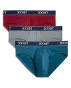 2(x)ist No-show Briefs, Pack Of 3 In Blue/gray/burgundy