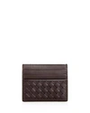 BOTTEGA VENETA WOVEN LEATHER CARD CASE,522326V4651