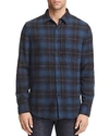 Ag Colton Plaid Regular Fit Flannel Shirt In Black/deep Abyss