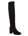 Stuart Weitzman Women's Eloise 30 Almond Toe Suede Boots In Black