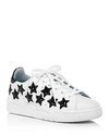 CHIARA FERRAGNI WOMEN'S LEATHER & PATENT LEATHER STARS LOW TOP LACE UP trainers,CHI-CF2073