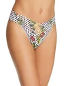 Hanky Panky Copacabana Original Rise Lace Thong In Floral Dot