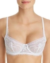 Skarlett Blue 'minx' Unlined Lace Demi Underwire Bra In White/bridal Blues