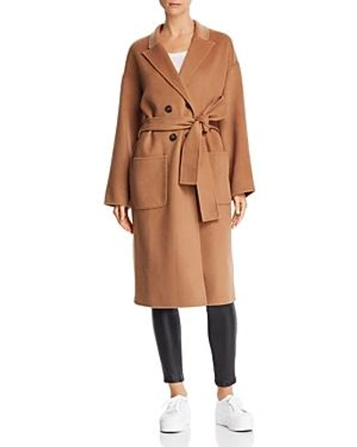 Anine Bing Womens Brown Dylan Double-breasted Relaxed-fit Wool And Cashmere Coat