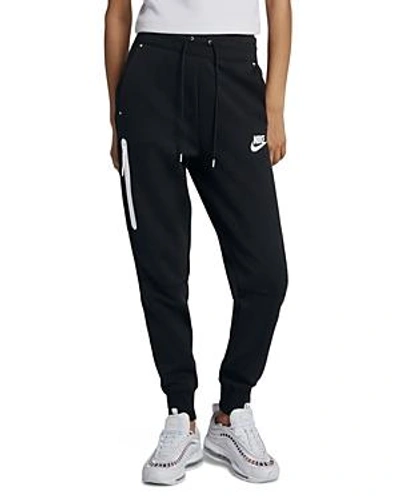 Nike Cotton-blend Tech Fleece Track Pants In Black