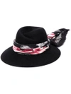 MAISON MICHEL MAISON MICHEL VIRGINIE HAT - BLACK