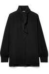 THE ROW RUDI OVERSIZED PUSSY-BOW SILK-CREPE BLOUSE