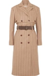 ALTUZARRA PINSTRIPED WOOL AND CASHMERE-BLEND COAT