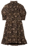 ULLA JOHNSON Josie smocked floral-print silk-georgette mini dress