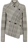 JIL SANDER ASYMMETRIC CHECKED WOOL-BLEND JACKET