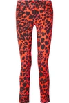 R13 Kate leopard-print low-rise skinny jeans