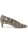 AEYDE CAMILLA SNAKE-EFFECT LEATHER PUMPS