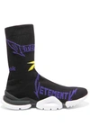 VETEMENTS + Reebok Metal logo-jacquard stretch-knit sneakers