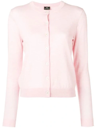 Ps By Paul Smith Simple Cardigan In Pink