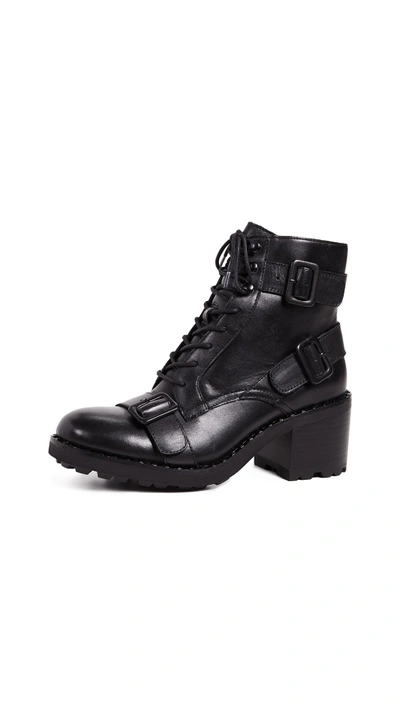 Ash Xeth Buckle Boots In Black