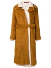 Sies Marjan Long Coat In Brown