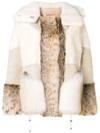 YVES SALOMON PANELLED FUR JACKET