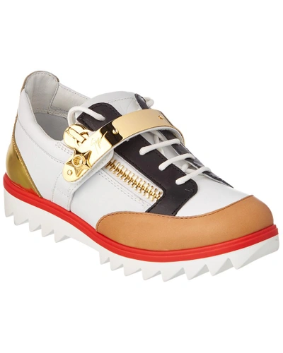 Giuseppe Zanotti Leather Sneaker In White