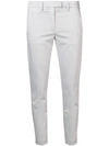 Dondup Cropped Skinny Trousers In White