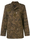 SAINT LAURENT CAMOUFLAGE PRINT MILITARY JACKET