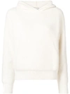 LANEUS LANEUS FUR HOODIE - WHITE